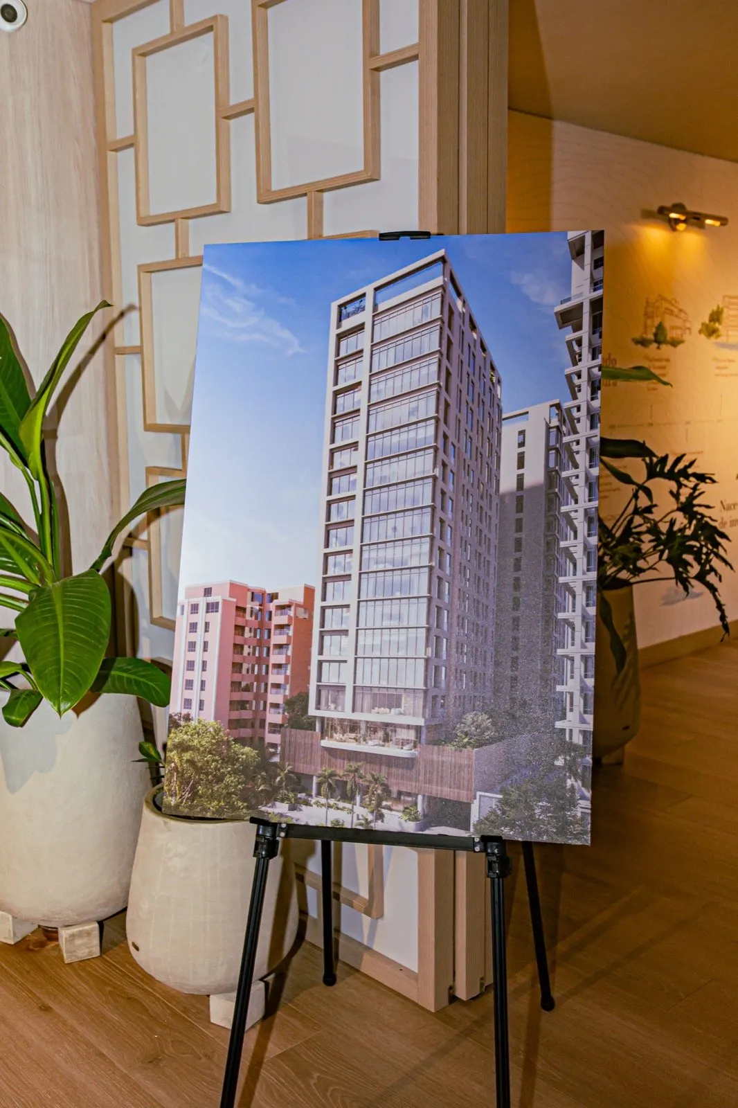 Render de la torre de Galé exhibido durante el evento