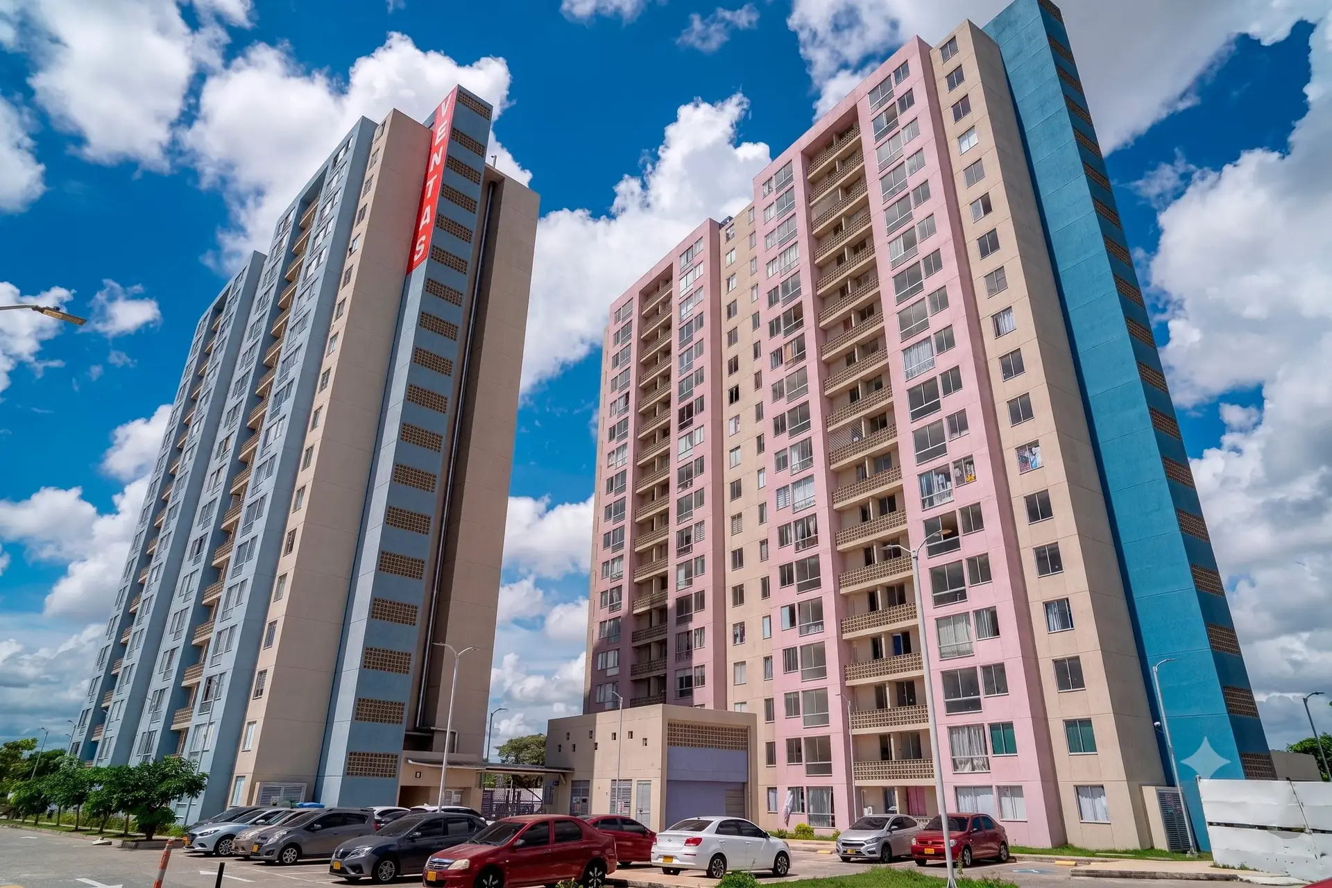 Torres Sole Mío, vista de fachada